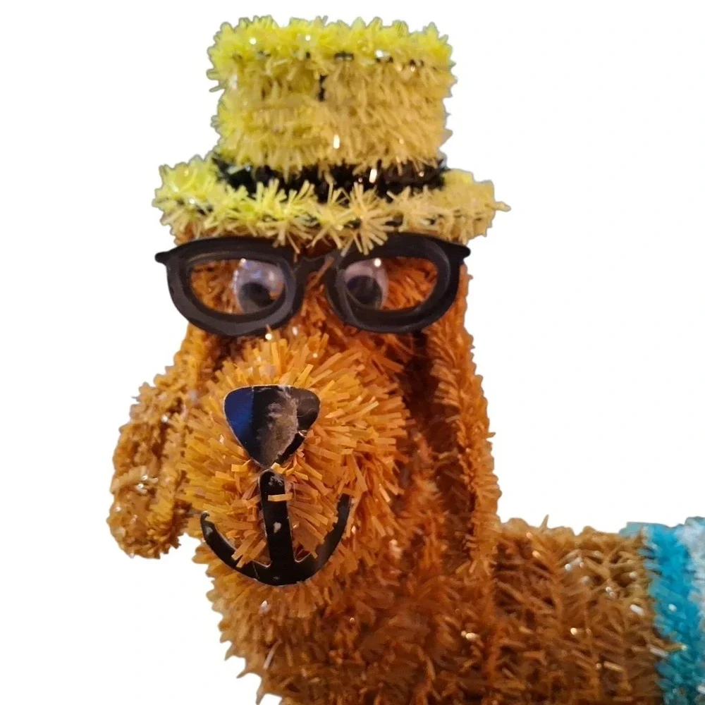 Summertime‎ Dachshund Wiener Dog Swimsuit Hat Glasses Tinsel Party Decor 10
